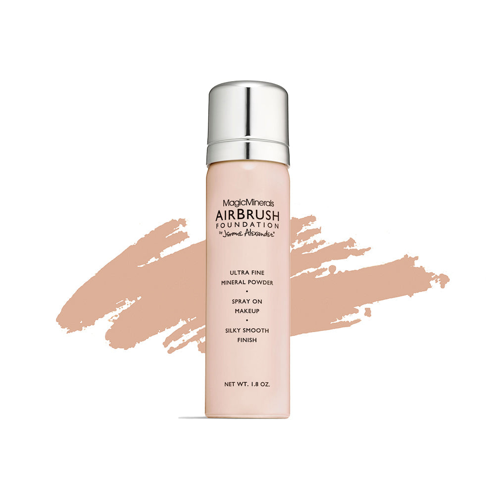 Jerome Alexander MagicMinerals AirBrush Foundation, Spray Makeup with  Skincare Active Ingredients, Ultra-Light, Buildable, Full